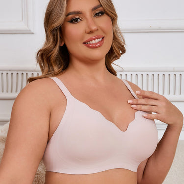 Large size seamless push-up bra
